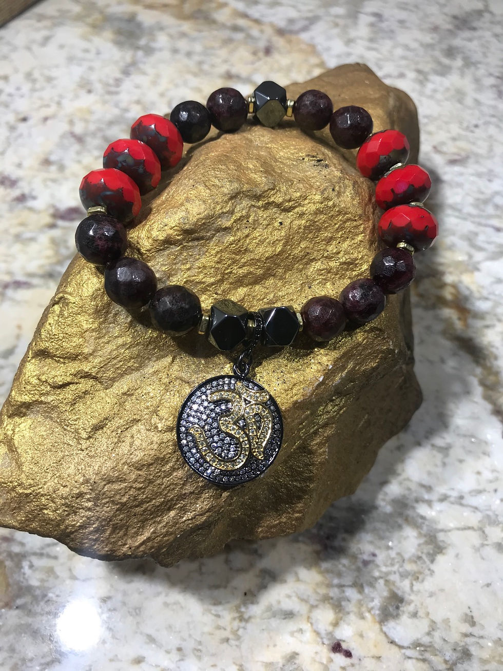 Thumbnail: Pave Om Unisex Bracelet-03