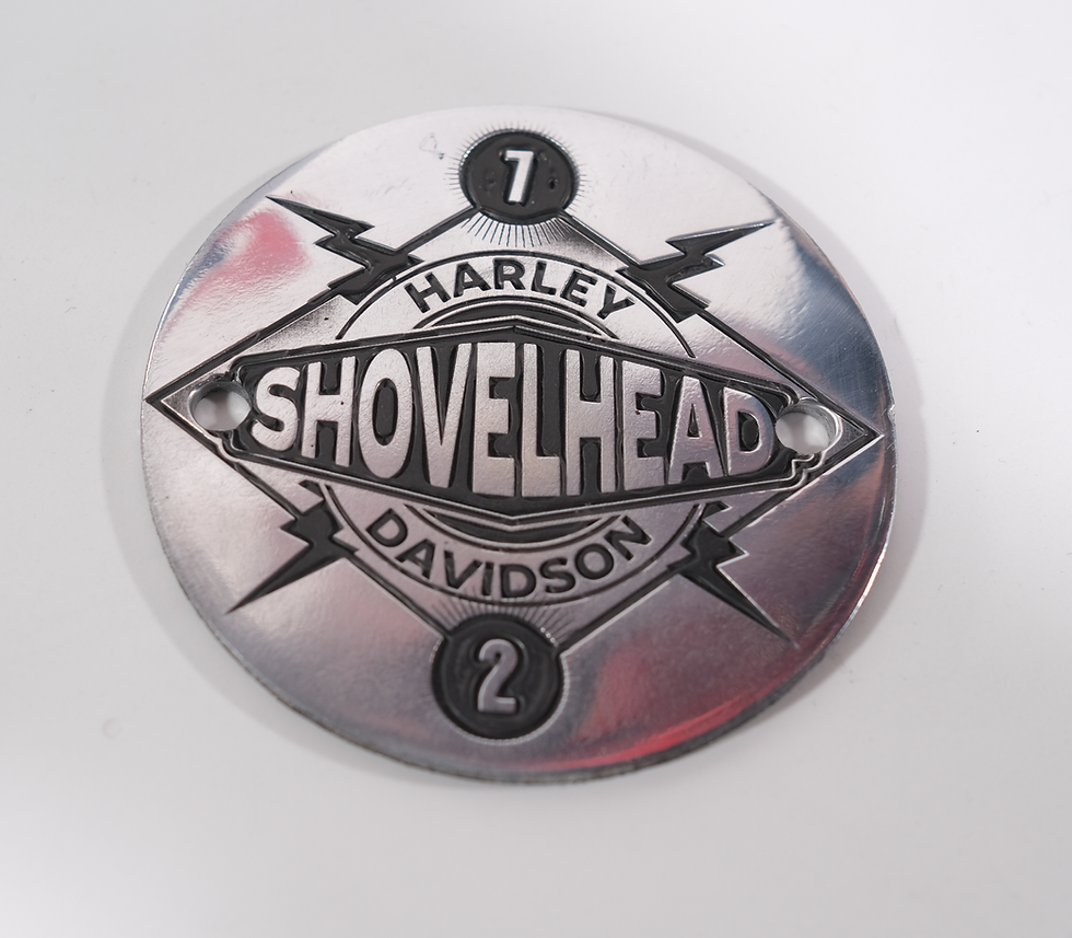 Thumbnail: Polished Aluminum 1972 Shovelhead Points timing timer Cover for Harley Davidson