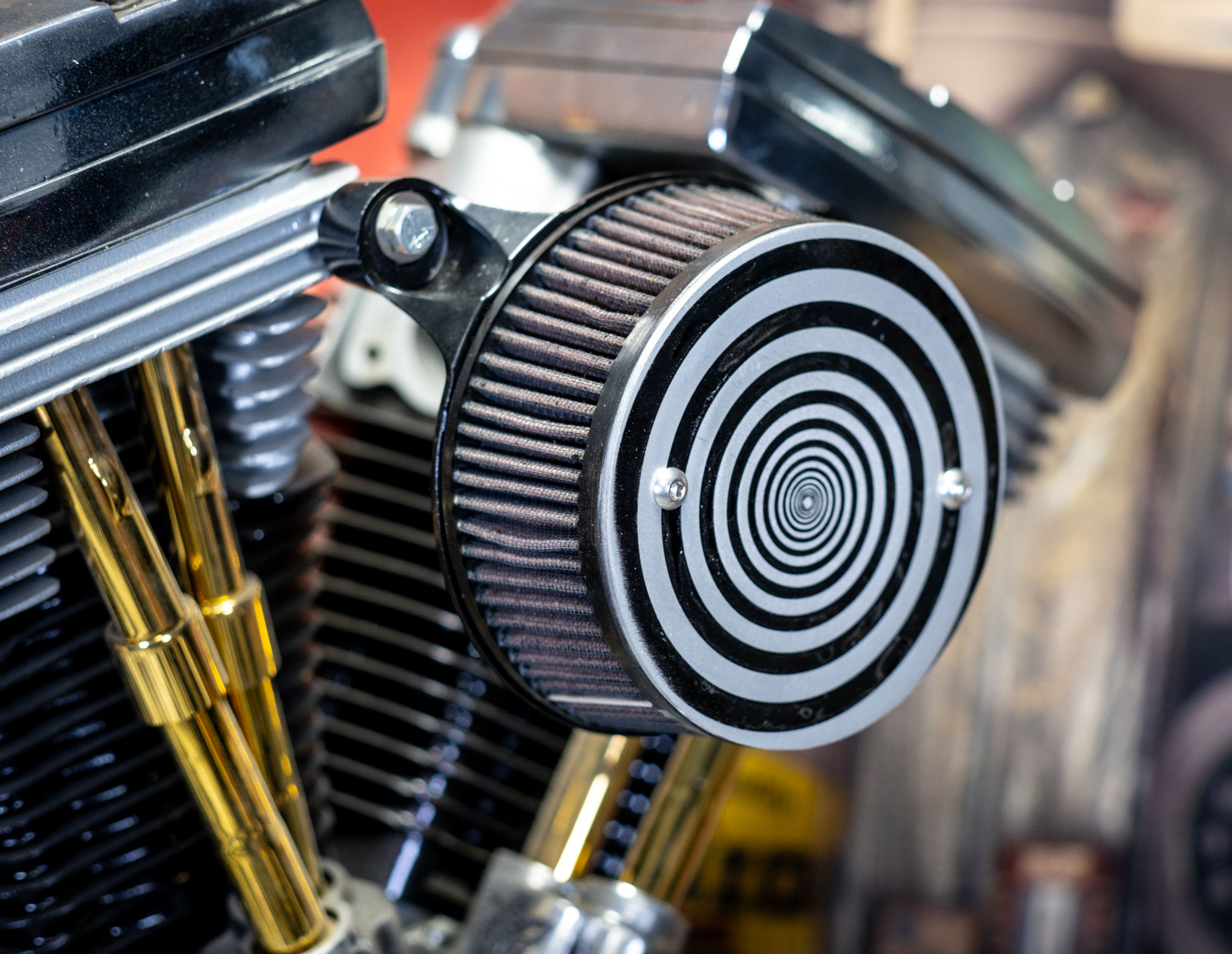 Death Spiral Engraved Air Filter 5.5” Cleaner cover cap 5.5” Motorcycle Harley