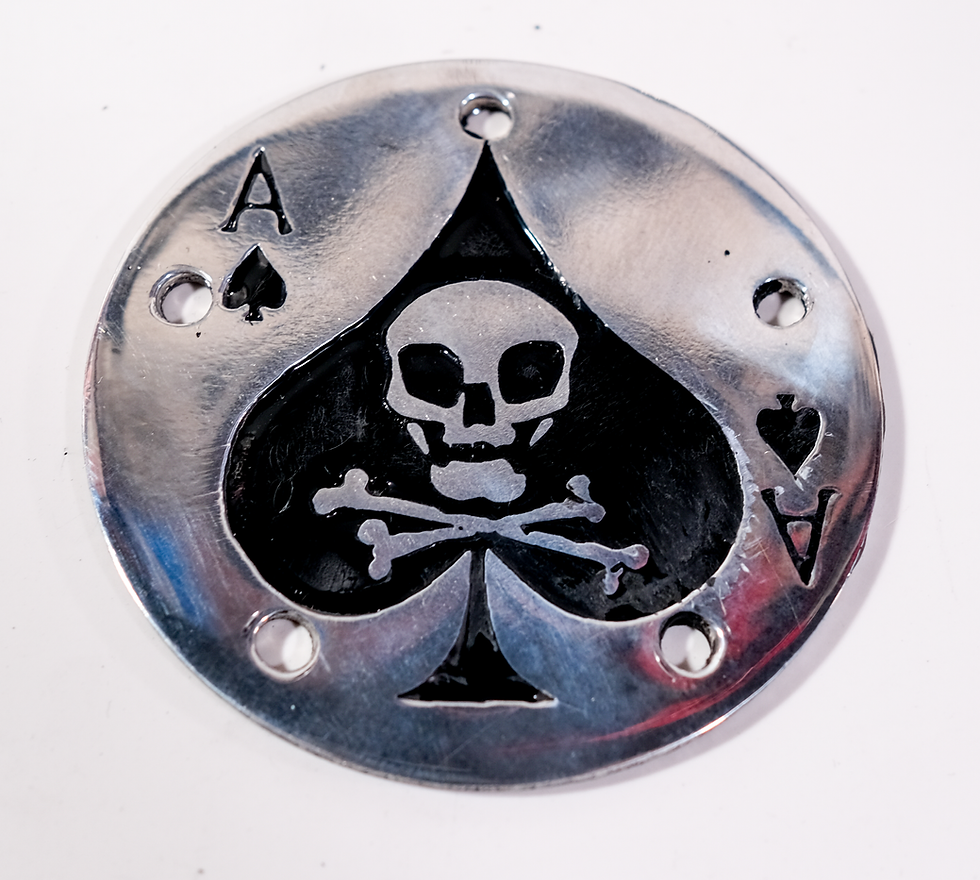Thumbnail: 5-Hole Timing Points Cover Vietnam Death Card Ace Spades Fits Harley 1999-2017