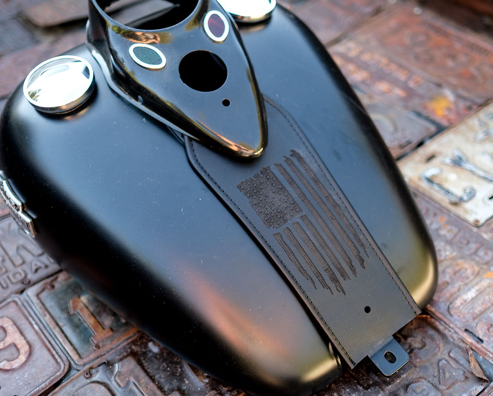 Thumbnail: Leather Gas tank Panel USA Flag 2008 2017 Heritage Softail Slim Harley Davidson