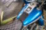 Thumbnail: Black Real Leather Ostrich Texture Gas Tank Panel fits Harley DavidsonT