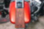 Thumbnail: Tan  Day of Dead Holy Mother Leather Gas Tank Panel Black Split Tank Harley