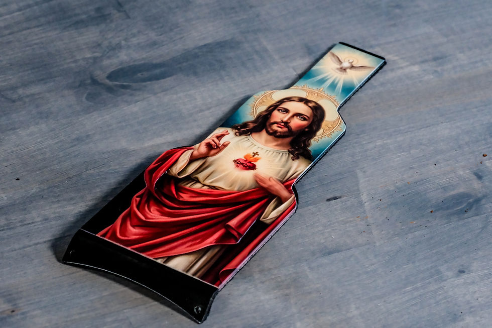 Thumbnail: Jesus Sacred Heart Panel Filler GasTank Panhead Shovel Dash Harley Davidson