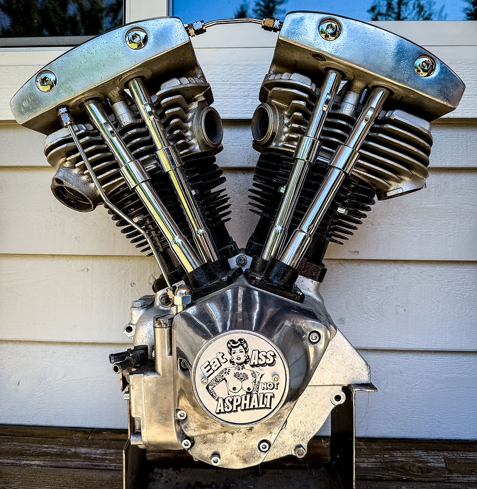 Thumbnail: Eat Ass Not Asphalt Evo Shovelhead 2 Hole Timing 70 - 99 Cover Harley Davidson