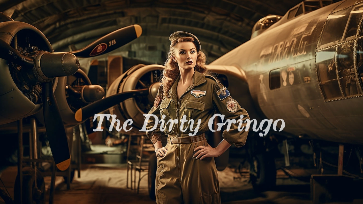 V92 WWII Inspired Hot Pinup Bomber Nose Art Custom High Res Digital Imag