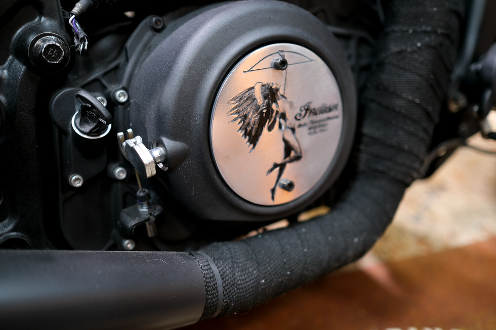 Thumbnail: 2015+ Indian Scout Bobber Motorcycle Custom Engraved Derby Cover Vintage Poster
