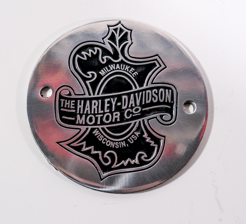Thumbnail: Polished Aluminum Oak Leaf Evo Shovelhead Points timing timer Cover Fits Harley