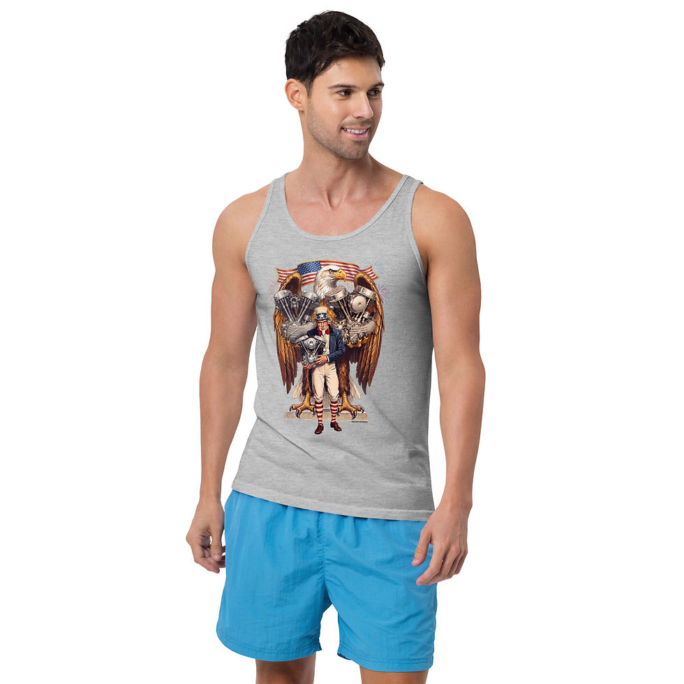 Thumbnail: USA Eagle Uncle Sam Shovelhead Knucklehead Panhead Unisex Tank Top