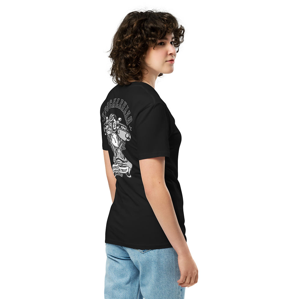 Thumbnail: HD Knucklehead In Knuckle We Trust Retro Unisex premium t-shirt