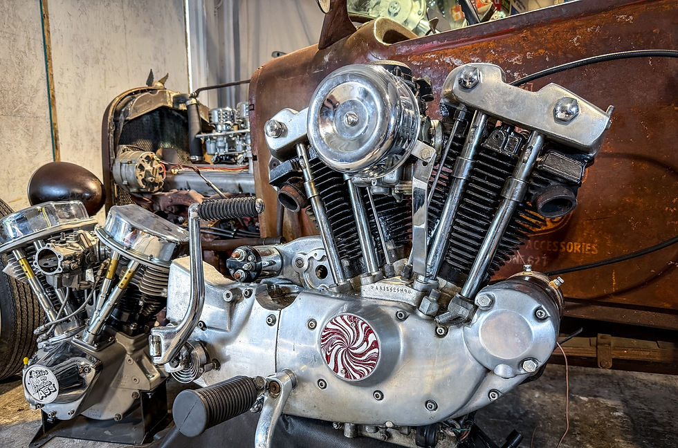 Thumbnail: AMF Ironhead Sportster Candy Psycho Red 2 Hole Timing Cover Harley Davidson
