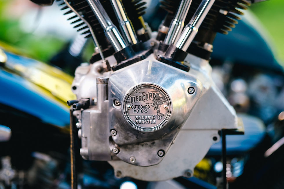 Thumbnail: Retro Mercury Outboard Shovelhead Evolution Points Timing Cover Harley Davidson