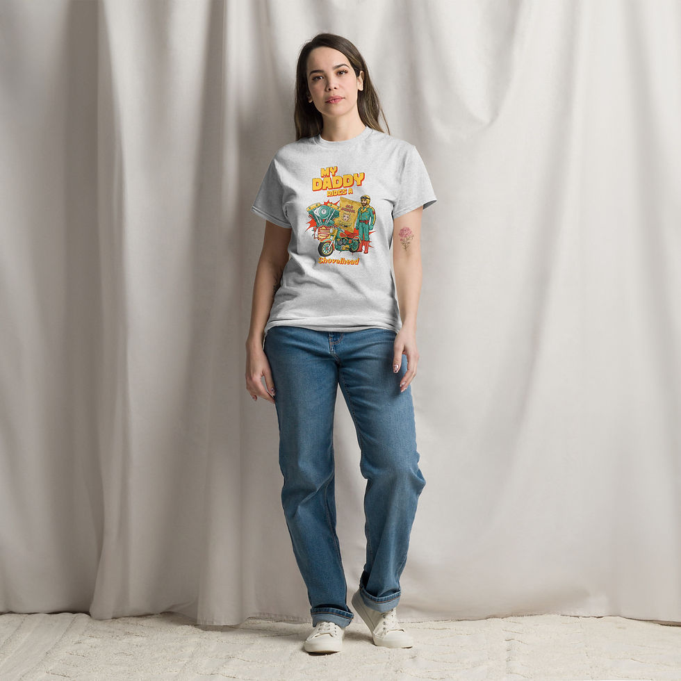 Thumbnail: My Daddy Ride an Old School Shovelhead Motorcycle Unisex classic tee