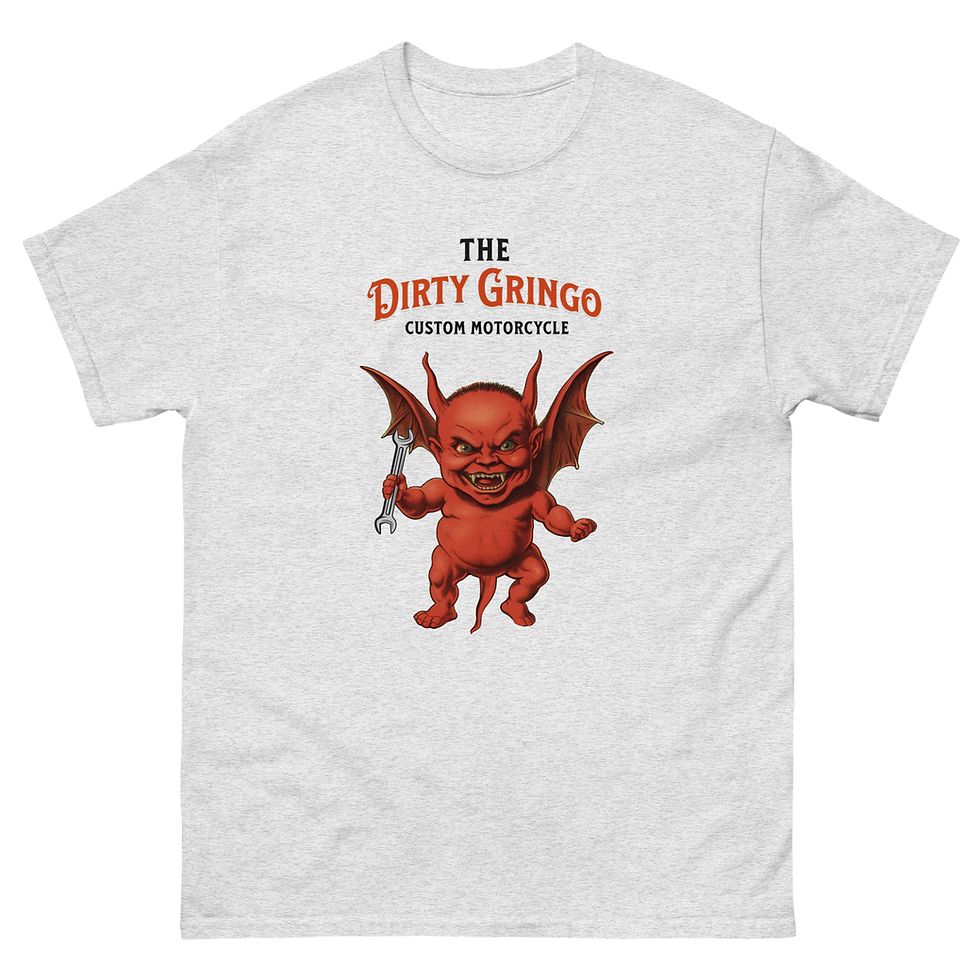 Thumbnail: The Dirty Gringo Fat Devil Sexy Retro Biker Unisex classic tee
