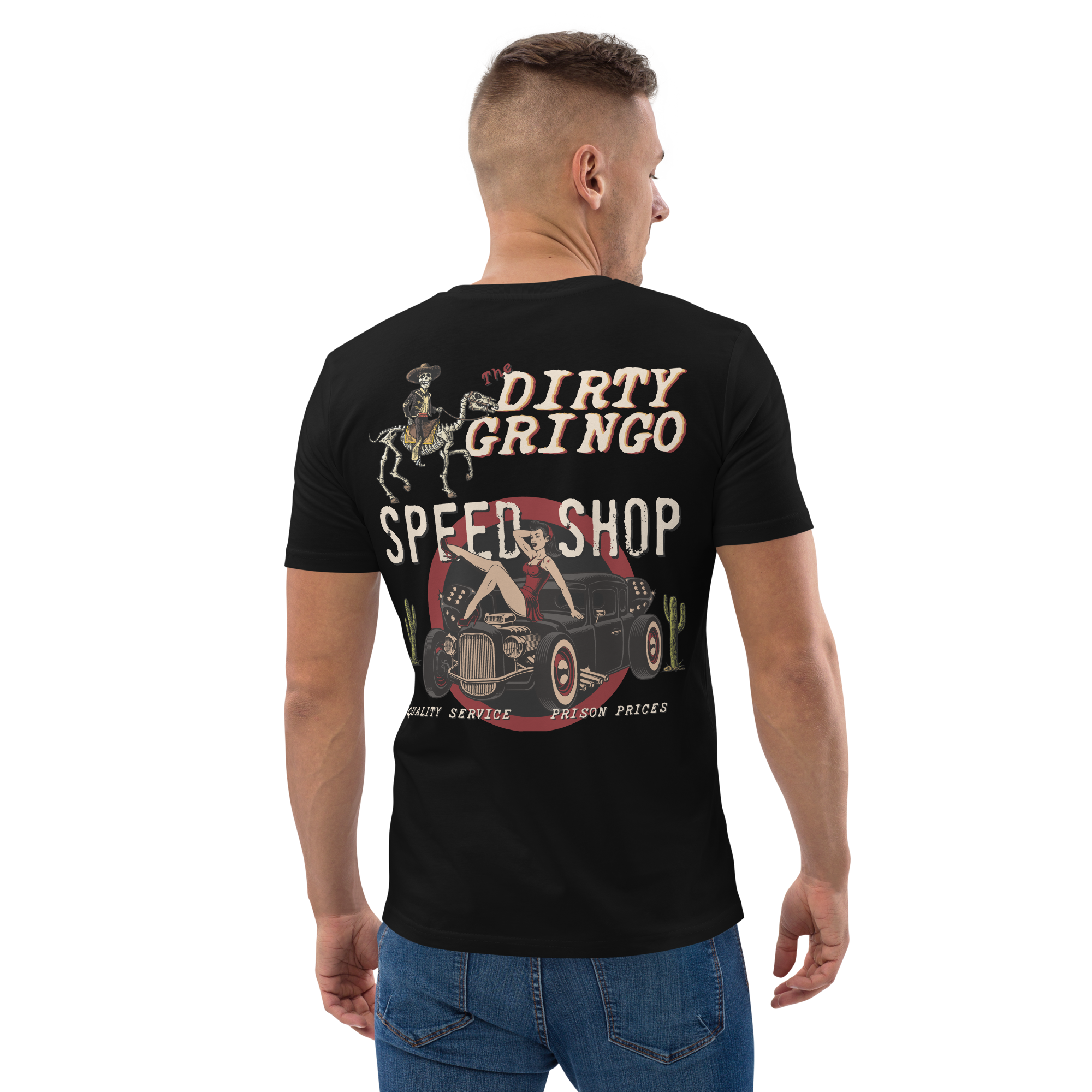 Classic The Dirty Gringo Speed Shop Pinup Unisex organic cotton t-shirt