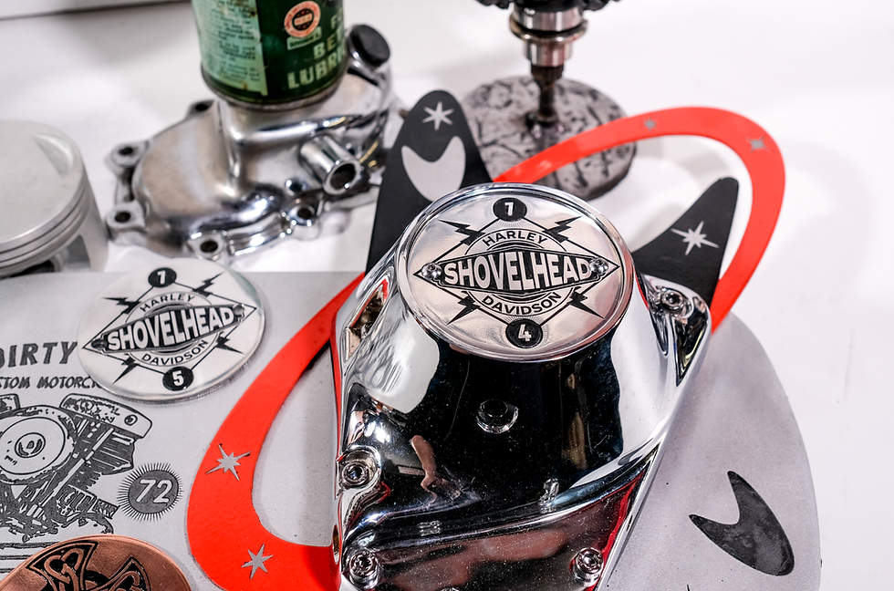 Thumbnail: Polished Aluminum 1974 Shovelhead Points timing timer Cover Fits Harley