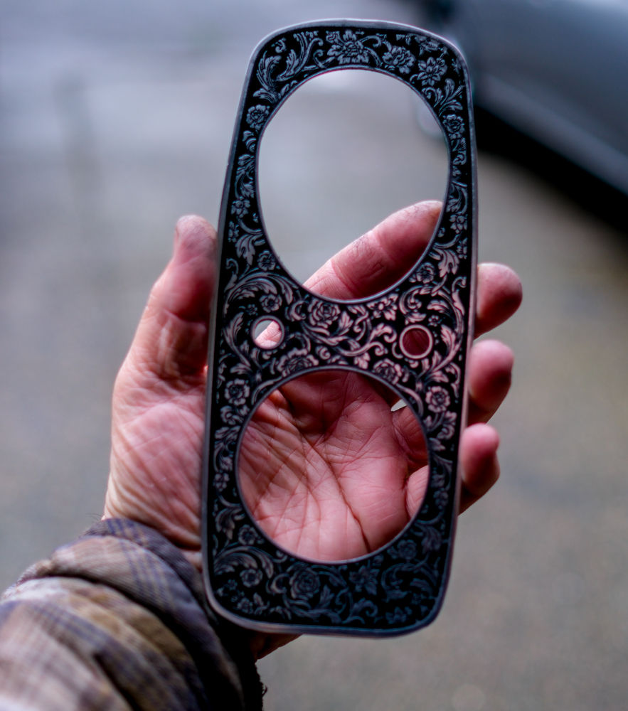Thumbnail: Custom Scrollwork  Metal dash console inserts FXR FXRT FXRC FXRD FXRT Harley