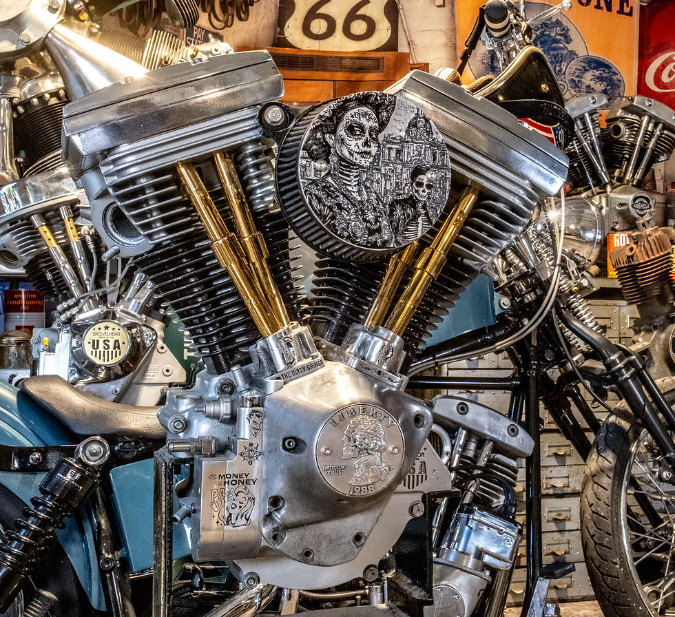 Thumbnail: 1988 Dead Gangster George Washington Shovelhead Evo timing Cover Harley D