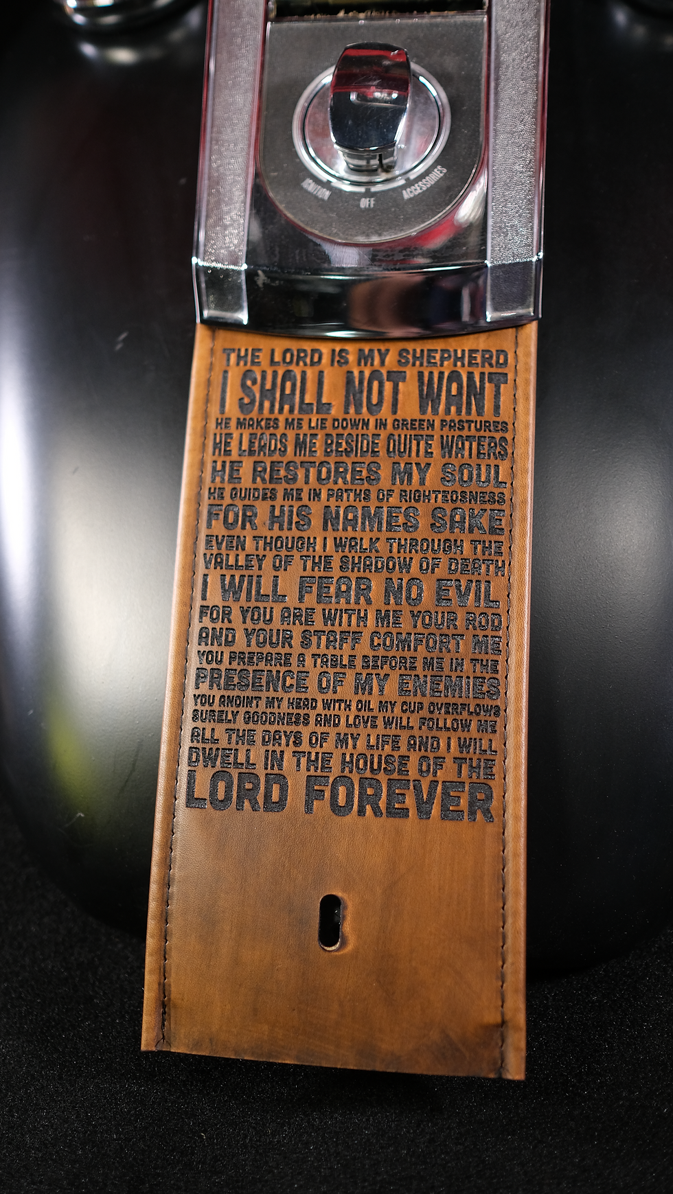 Thumbnail: Psalm 23 Lord is My Shepard Fear No Evil Harley Davidson Custom Gas Tank Bib