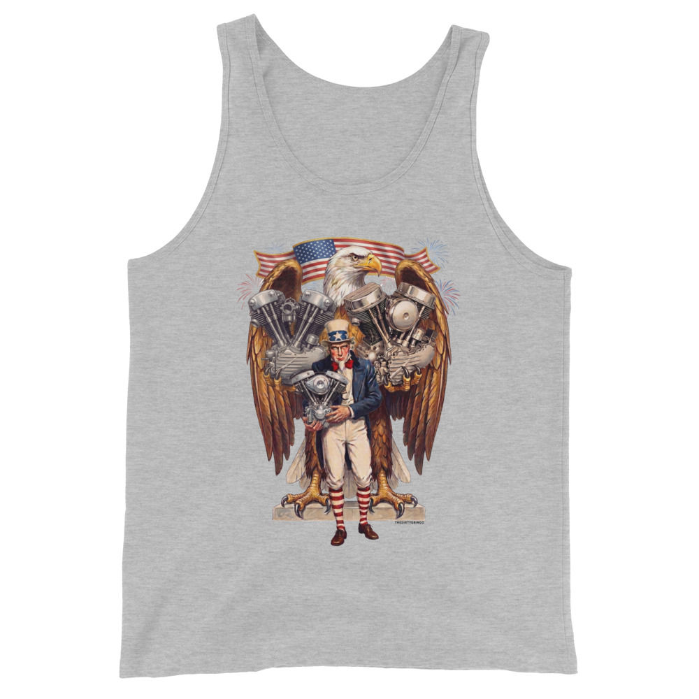 USA Eagle Uncle Sam Shovelhead Knucklehead Panhead Unisex Tank Top