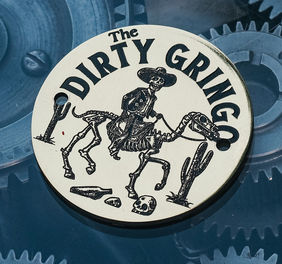 Thumbnail: Dirty Gringo Dead Horse Brass Shovelhead Evo Points Timing Cover Harley Davidson