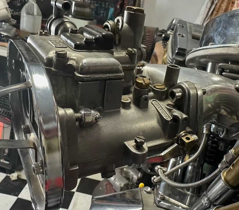 Thumbnail: (SOLD) Dellorto Dual Throat Carburetor Shovelhead Panhead Knucklehead Chopper