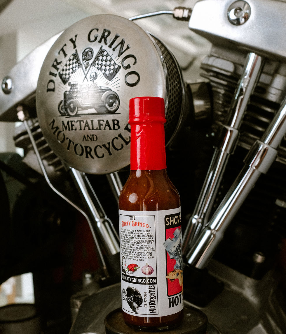 Thumbnail: 2 pack -  The Gringo's Own Shovelhead Hot Sauce Medium Heat Blended Red Peppers