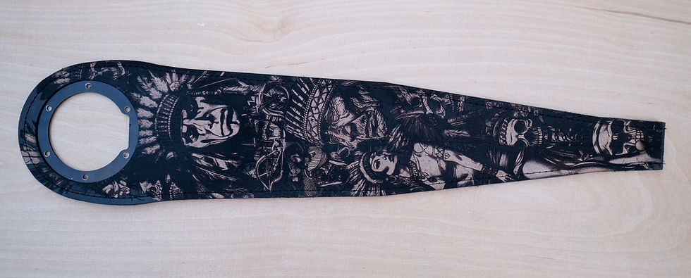 Thumbnail: Indian Warrior Tribute Leather Indian Scout Bobber Motorcycle Gas Tank Bib A13