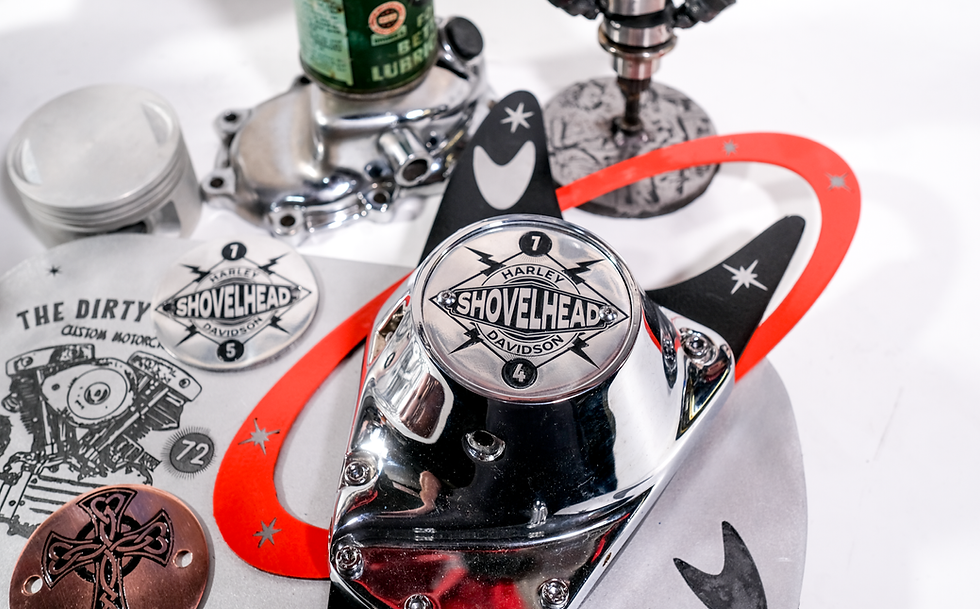 Thumbnail: Polished Aluminum 1974 Shovelhead Points timing timer Cover Fits Harley