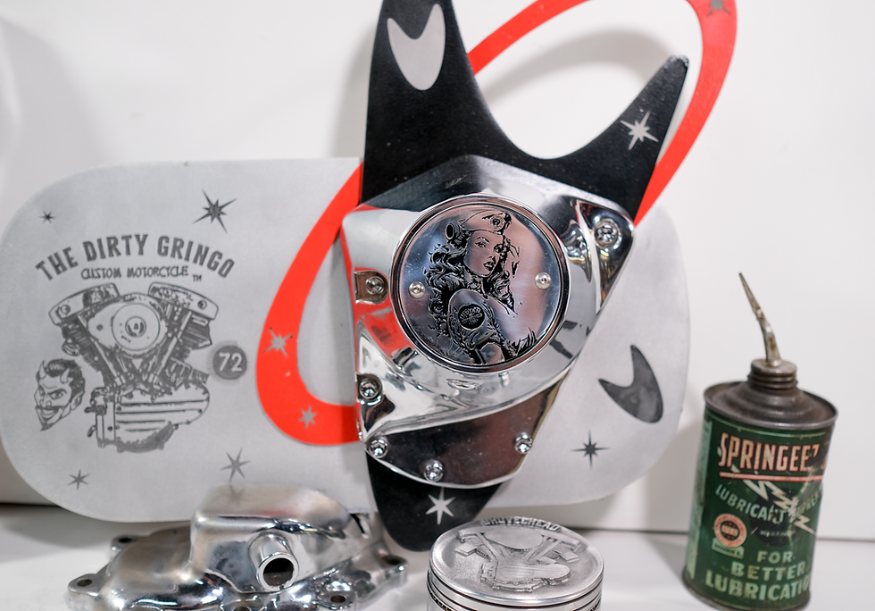 Thumbnail: Gilroy Era Indian Sexy Pinup Girl  Aluminum Points Timing Timer Cover