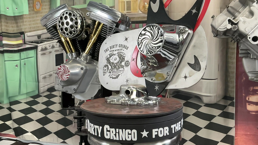 Thumbnail: Hot Psycho Candy Black Silver Evo Shovelhead 2 Hole Timing Cover Har