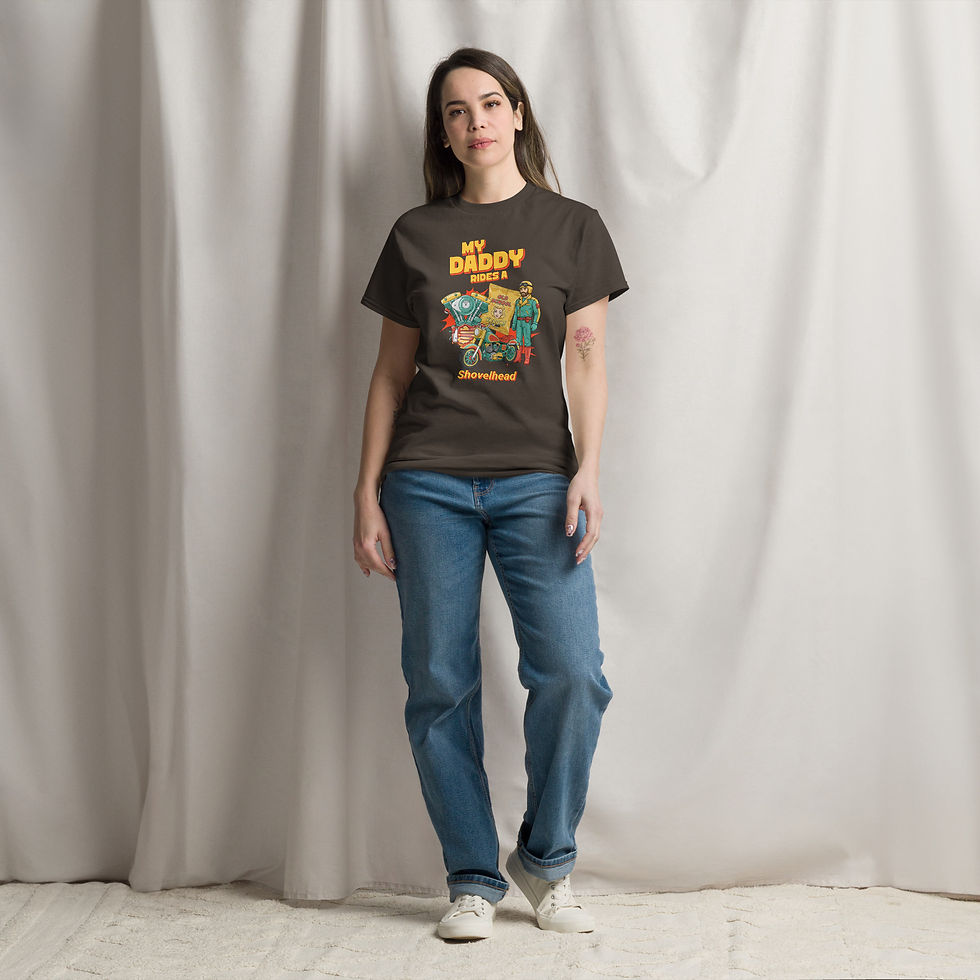Thumbnail: My Daddy Ride an Old School Shovelhead Motorcycle Unisex classic tee