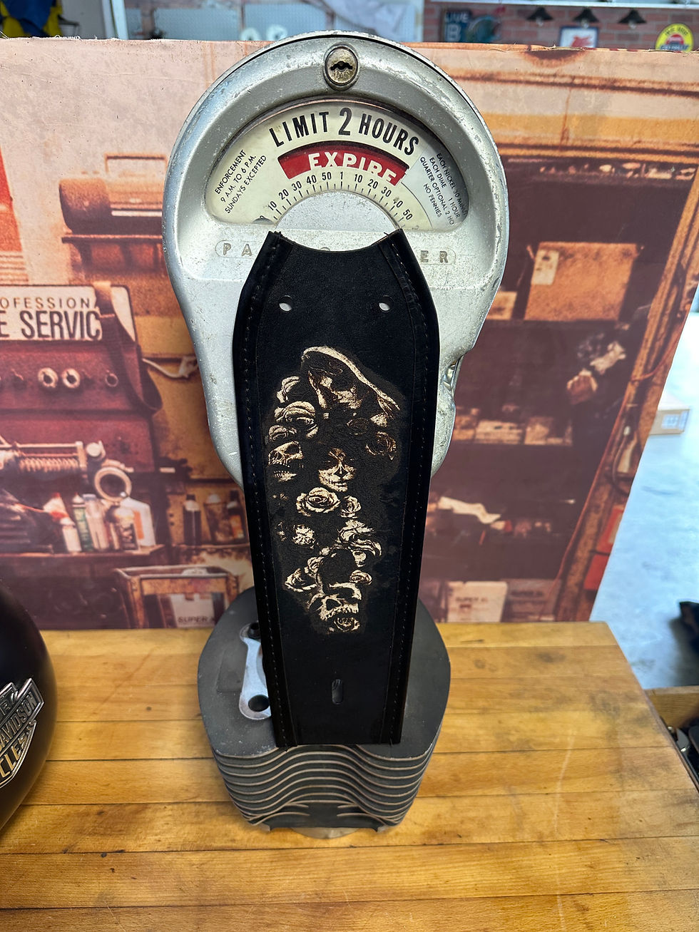 Thumbnail: Día de Muertos Leather Harley Davidson 2018-2023 Heritage Deluxe Gas Tank Bib