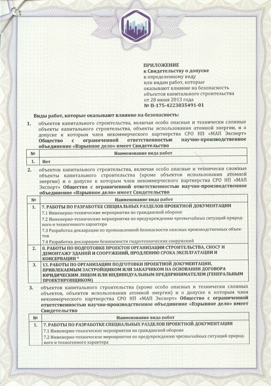 Свидетельство СРО