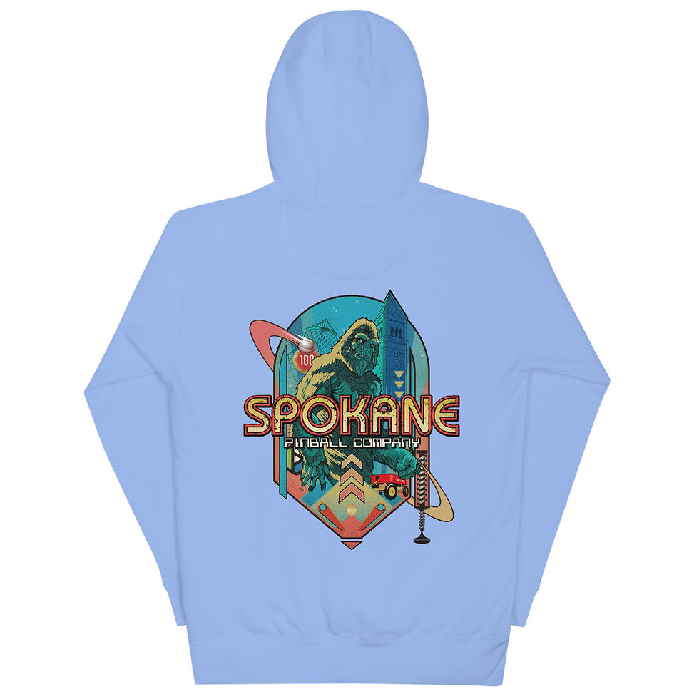 Thumbnail: Spokane Pinball Co. Retro Sasquatch Hoodie