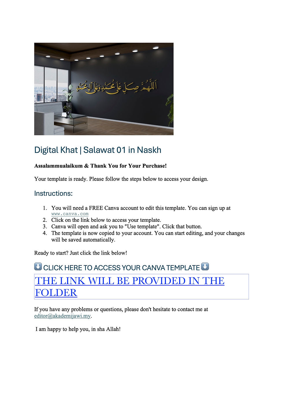 Imej kecil: Digital Jawi Calligraphy | Salawat 01 in Naskh | PNG,PDF, SVG, AI, Canva