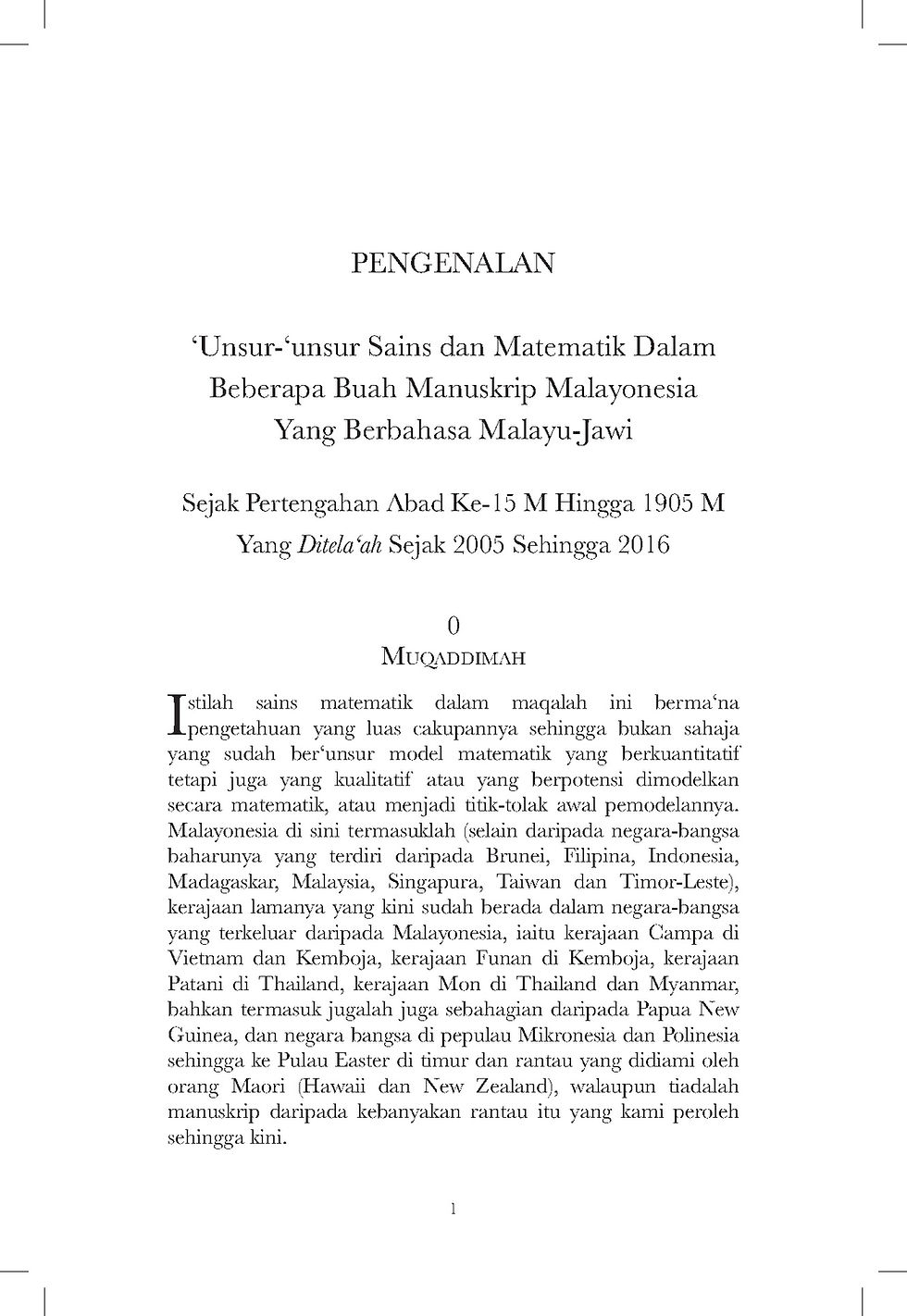 Thumbnail: Daftar Manuskrip Malayu-Jawi Beranasir Sains dan Matematik