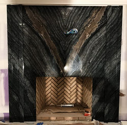 Book-matched Fireplace