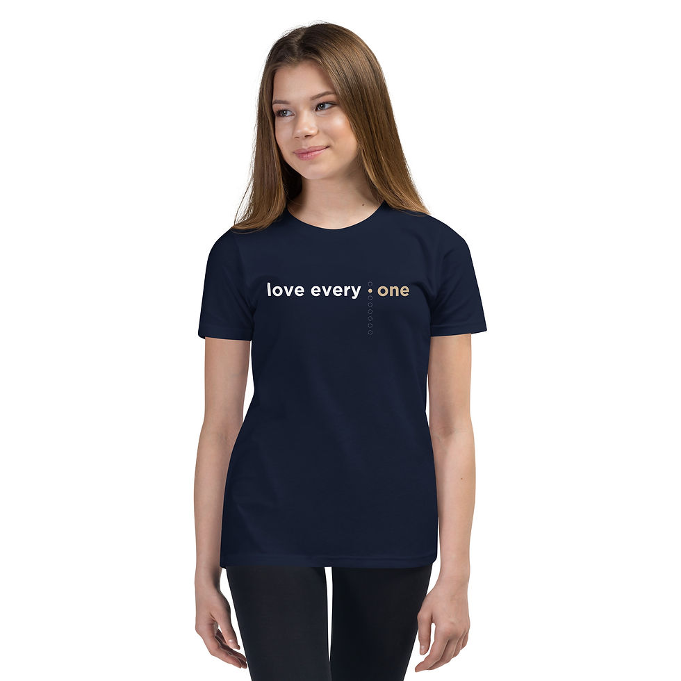 Thumbnail: "Love Every... One." - Youth Short Sleeve T-Shirt