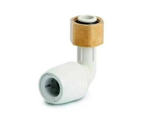 Thumbnail: HEP2O PUSH-FIT (PACK OF 5) BENT TAP CONNECTOR 1/2 ibsp x 15mm