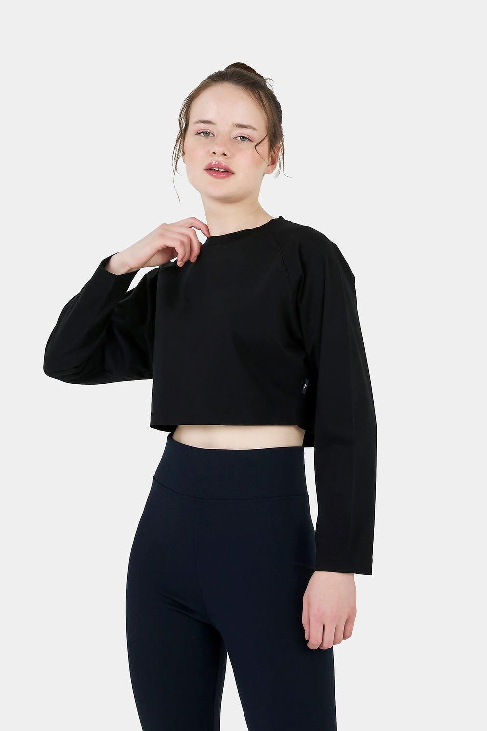 Küçük resim: Mitakis - Merserize Uzun Kol Oversize Crop