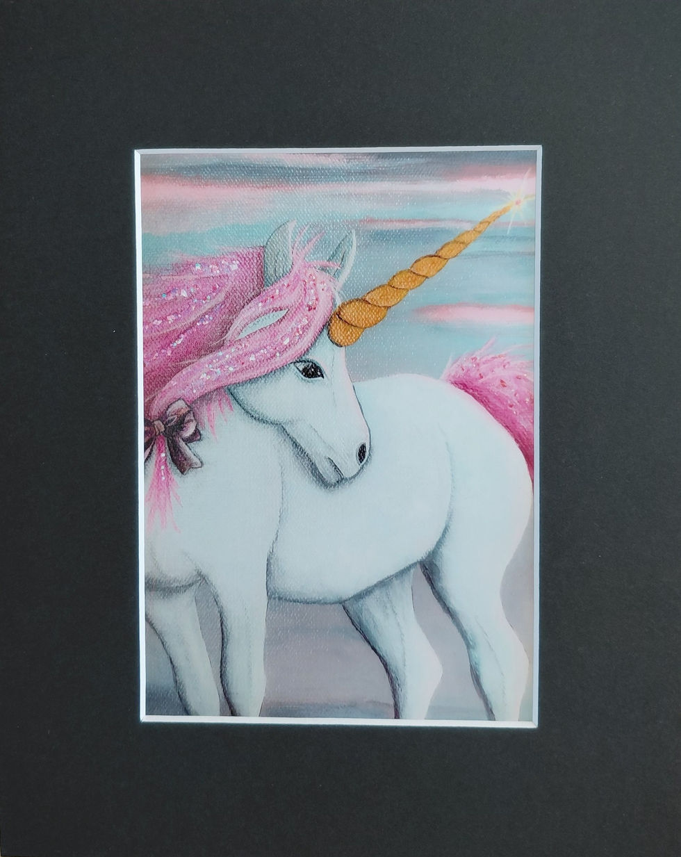 Reproduction extraite de "Licorne", 8x10 noir.