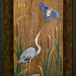 Oeuvres sur bois vintage