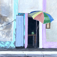 Havana shop gouache painting