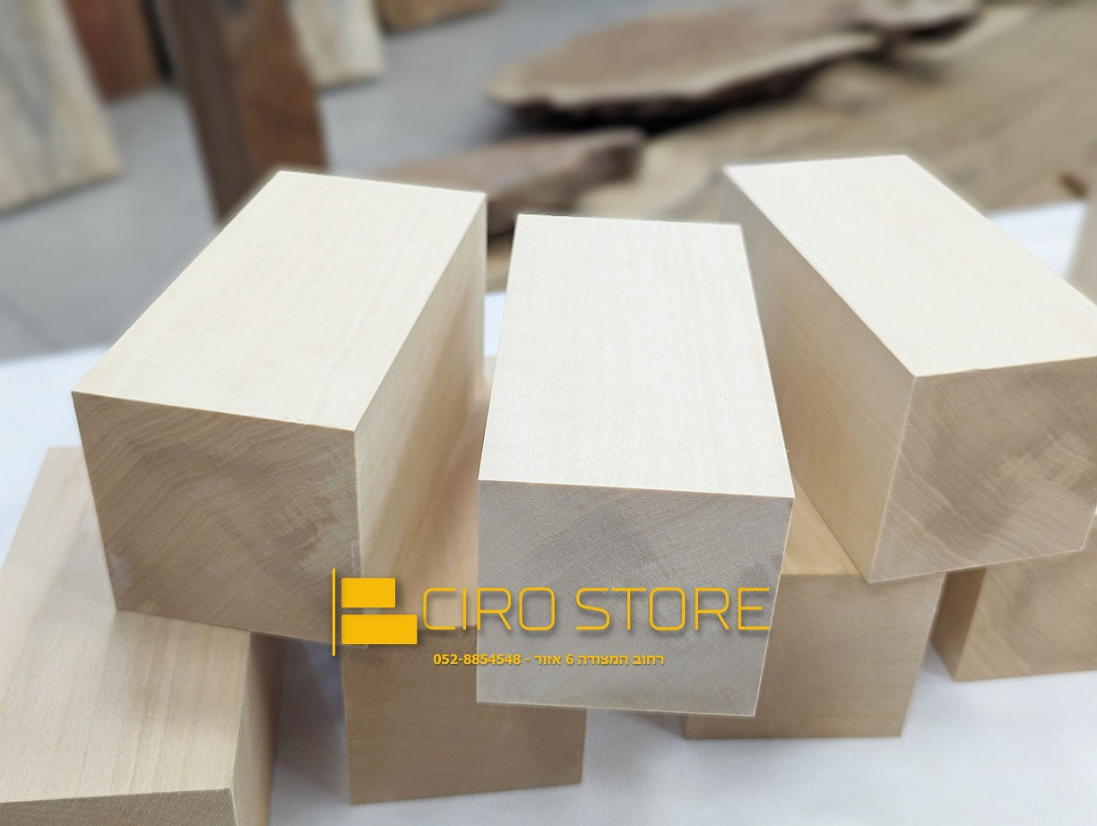 7.5X7.5X15 עץ באסווד לגילוף