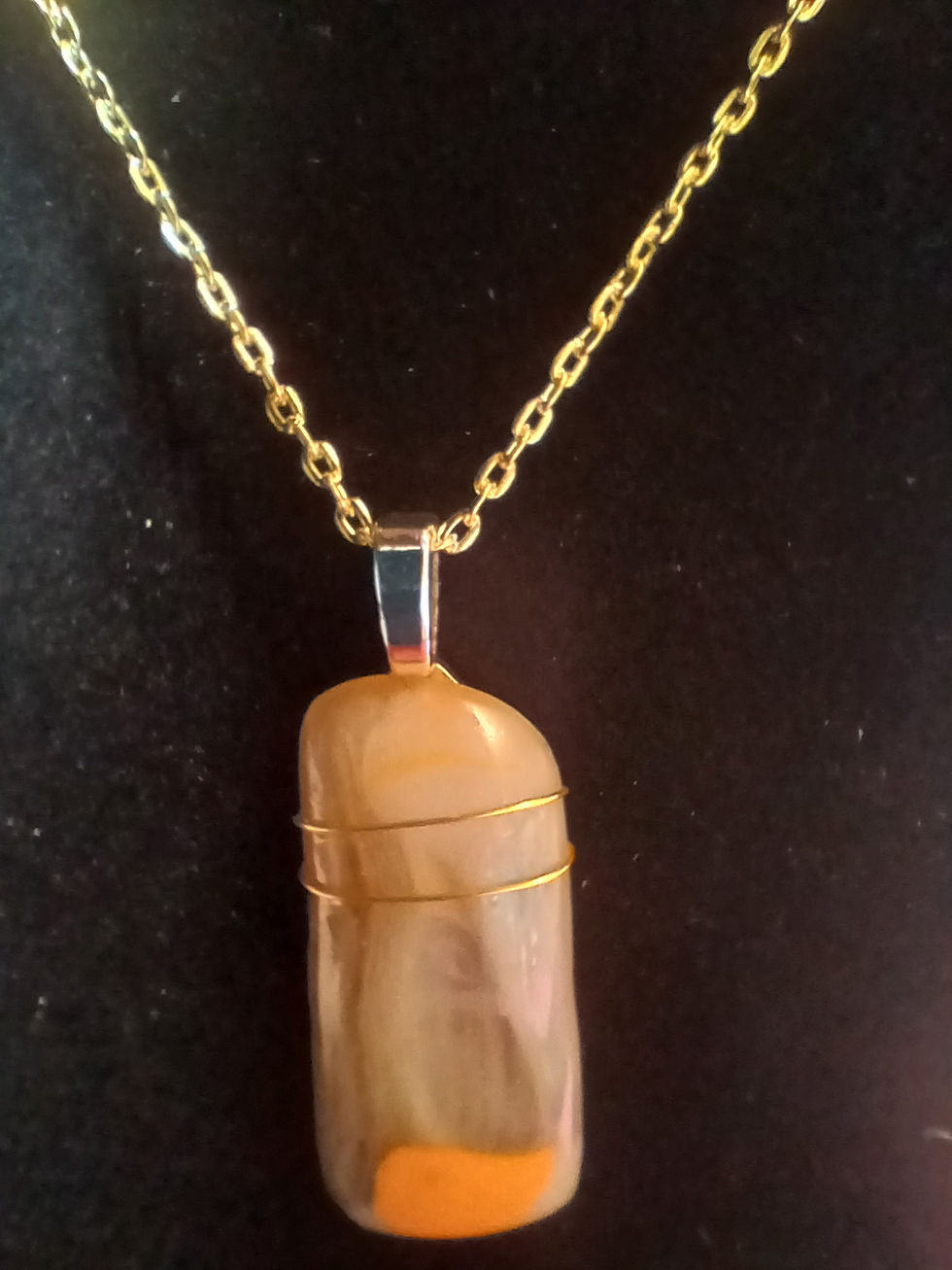 Thumbnail: Handmade Fused Glass Pendant Necklace