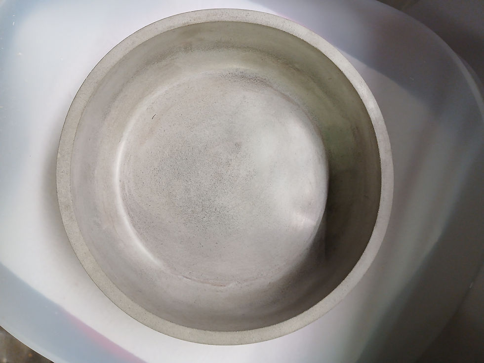 Thumbnail: Sage Stone Concrete Bowl – Hand-Poured Green & Natural Swirl – 8"