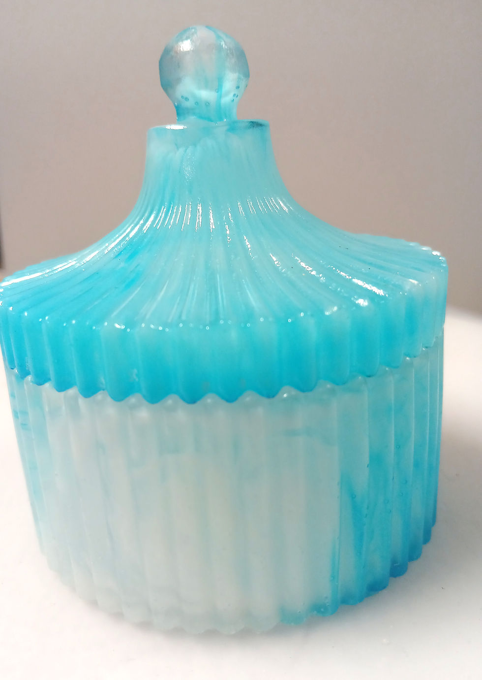 Thumbnail: Ocean Mist Trinket Jar with Lid – Handmade Jewelry Storage