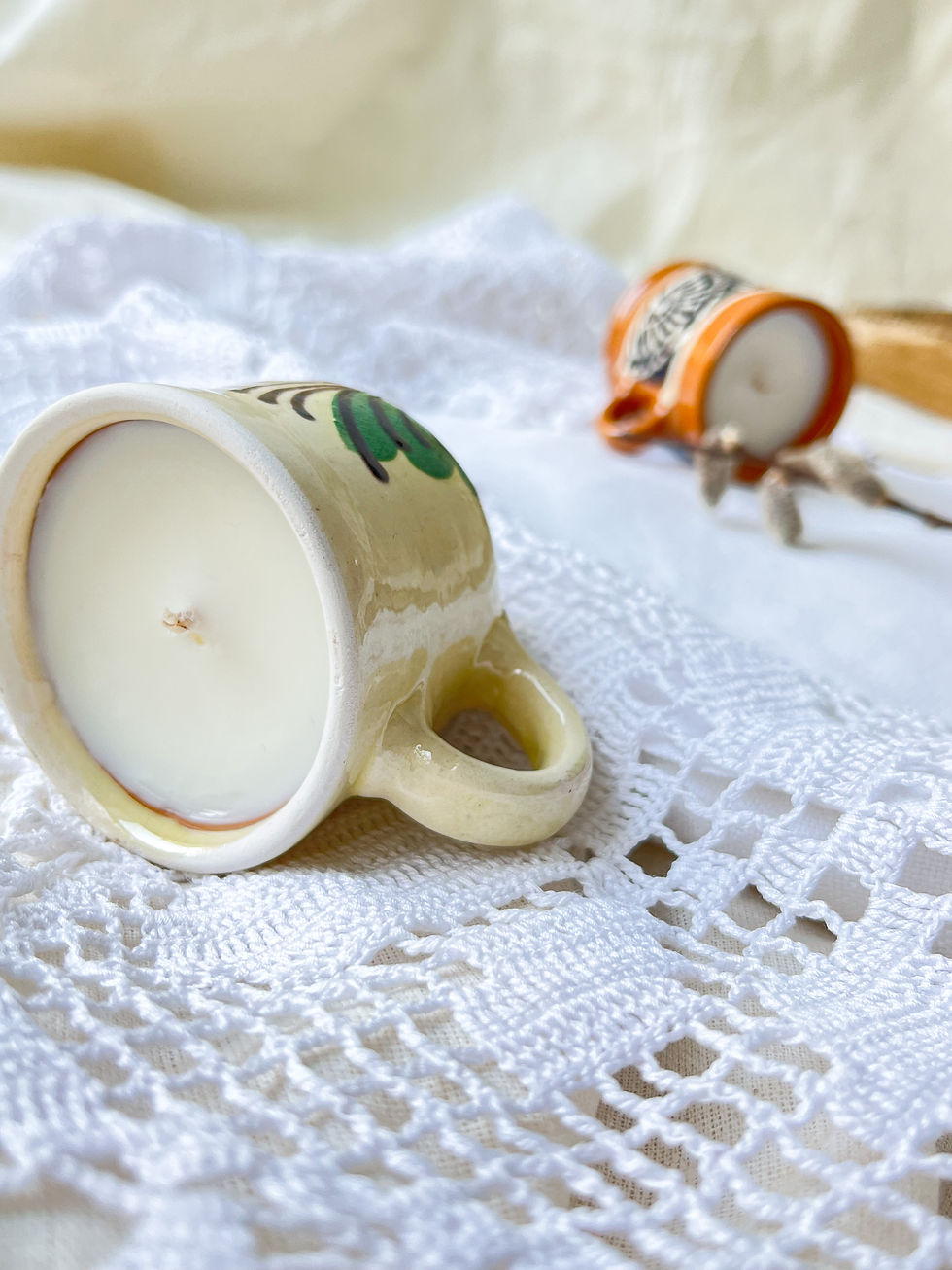 Miniatură: Lumânare ceșcuță ceramică Corund
