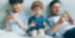 Family using smart phones and tablet on 4G Broadband wifi